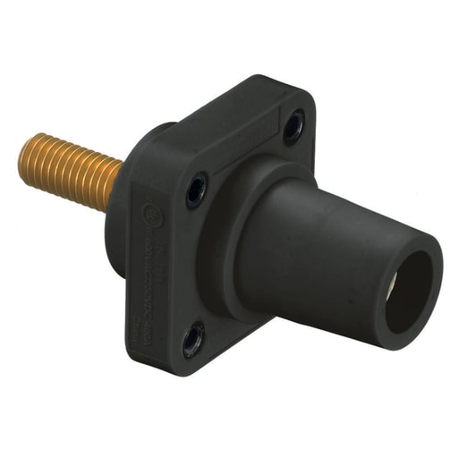 Hubbell - Hubbell HBLFRSCBK Single Pole, 300/400A FeMale STUD Receptacle, BK, THR
