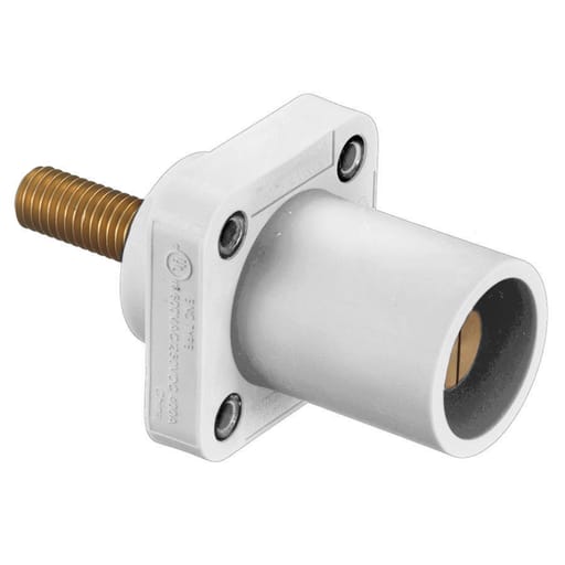 Hubbell - Hubbell HBLMRSCW Single Pole, 300/400A Male STUD RECEP, WH, T