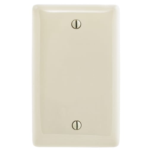 Hubbell Wiring Device - Hubbell NP13LA 1-Gang Light Almond Nylon Standard 1-Blank Box Mount Wallplate