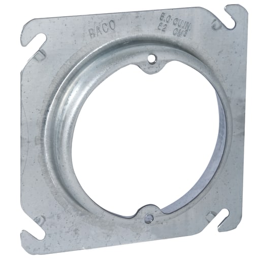 Raco Manufacturing - Raco 759 4" Steel Square Box Fixture Cover, Raised 3/4", Ears 2-3/4" O.C.