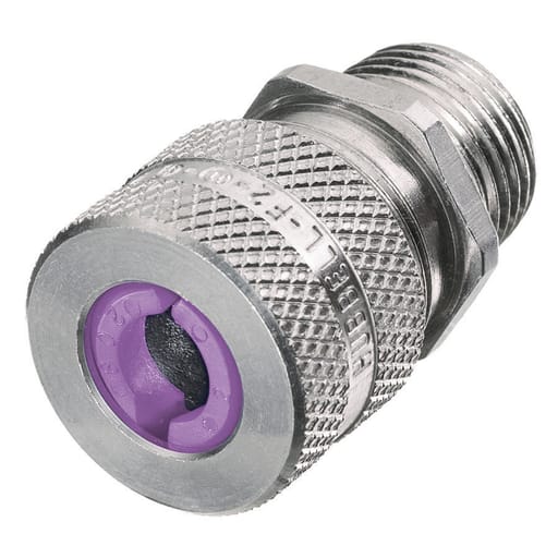 Hubbell Wiring Device - Hubbell SHC1028 1/2 Inch Male Threaded 0.75 to 0.88 Inch Machined Aluminum Straight Cord Connector