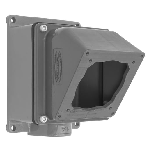 Hubbell Wiring Device - Hubbell FW6010055 PS, IEC, 4W BOX, 60/100A, 55 DEG, 1 1/2", ALU