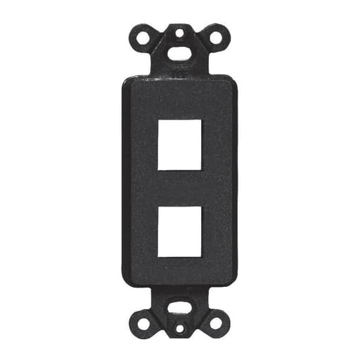 Hubbell Wiring Device - Hubbell ISF2BK 1-Gang Black 2-Port Face Plate