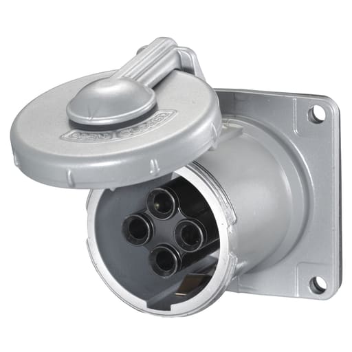 Hubbell Wiring Device - Hubbell HBL460RS2W 60amp 3-Pole 4-Wire INSULGRIP Pin & Sleeve Receptacle, UL 1686 C1