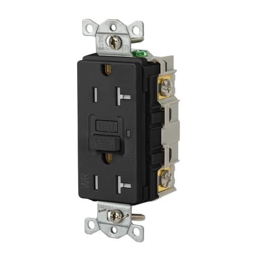 Hubbell Wiring Device - HWDK GFRTW20BLK 20A 125VAC COMM TRW