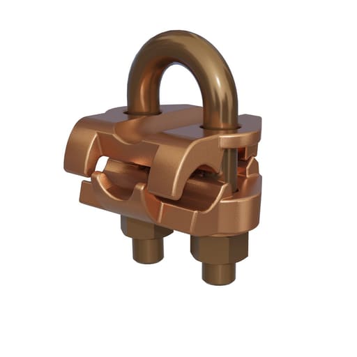 Burndy - Burndy GAR6429 Mechanical Grounding Connector, Cable to Rod or Pipe, 2/0 AWG (Sol) -250 kcmil, 3/8" Pipe, 5/8"-3/4" Rod, #5-#6 Rebar, Bright Dipped