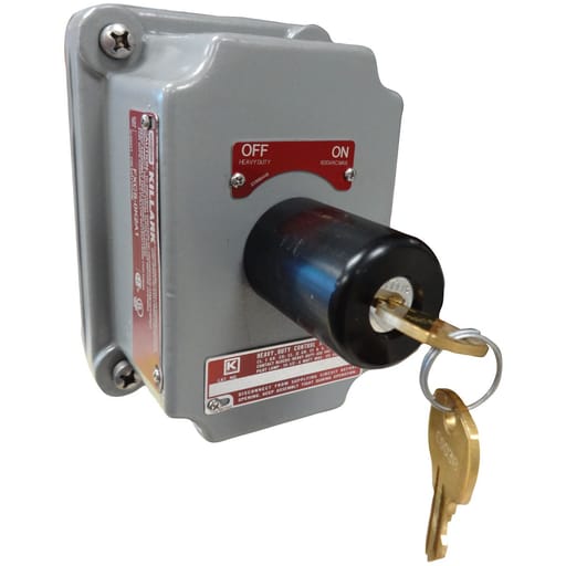 Killark - Killark FXCS-0K2A1 FXCS Series - Aluminum Maintained Contact 2-Position Keyed Selector Switch Cover With Device - Factory Sealed 1NO/1NC Contact