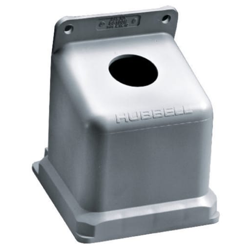 Hubbell Wiring Device - Hubbell BB100N 1-1/2 Inch Non-Metallic 15 Degrees Watertight IEC Pin and Sleeve Back Box