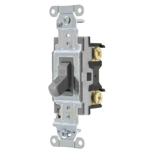 Hubbell Wiring Device - Hubbell CSB215GY SWITCH, COMM, DP, 15A 120/277V, B+S, GY