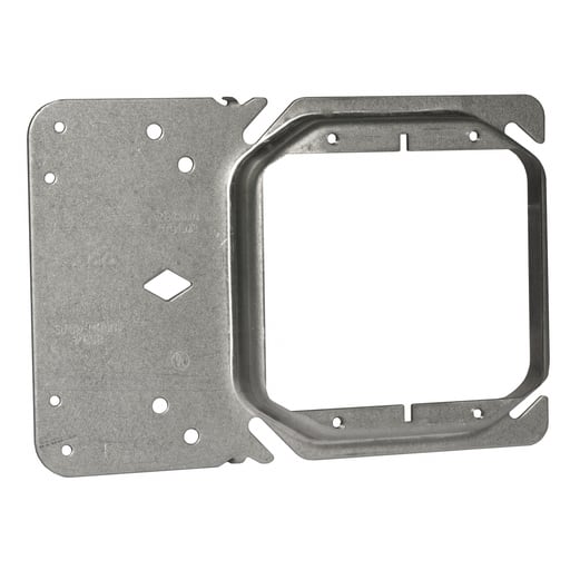 Raco Manufacturing - RACO 769B 4 Inch 5/8 Inch Raised Steel 2-Device Square Box Stud Mount Mud Ring