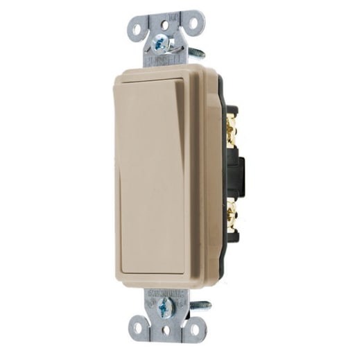 Hubbell Wiring Device - Hubbell DS115AL SWITCH, DECO SER, SP, 15A 120/277V, AL