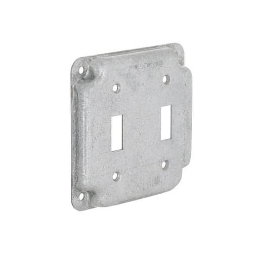 Raco Manufacturing - Raco 803C 4" Steel Square Exposed Work Cover, 2 Toggles