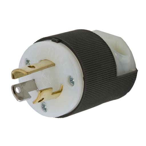 Hubbell Wiring Device - Hubbell HBL4770-C 15A 277V AC Twist-Lock INSULGRIP Black Nylon Plug, Straight