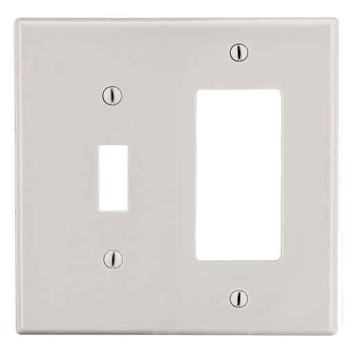Hubbell Wiring Device - HWDK P126LA WALLPLATE, 2-G, 1) TOG
