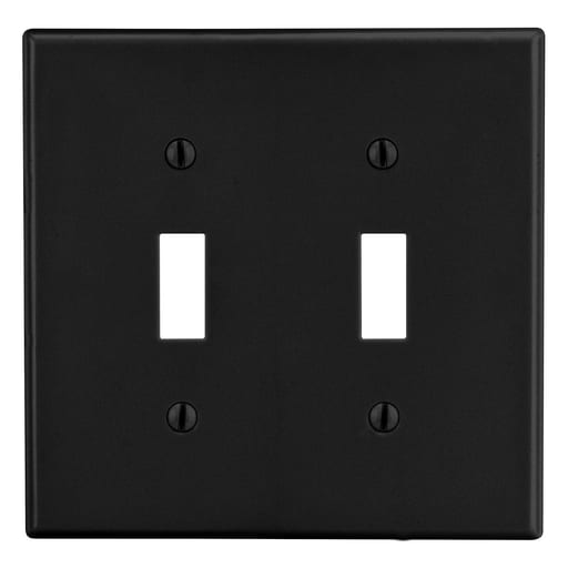 Hubbell Wiring Device - HWDK PJ2BK WALLPLATE, M-SIZE, 2-G,