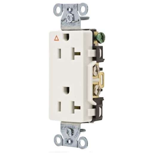 Hubbell Wiring Device - Hubbell IG20DRWHICOMM STYLE LINE S&B WIRED 20A IG DUP WH