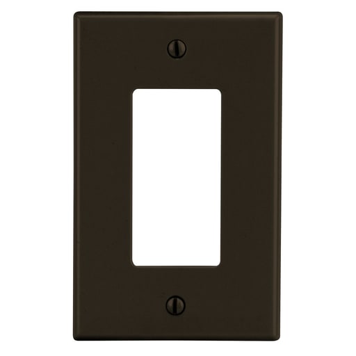 Hubbell Wiring Device - HWDK P26 WALLPLATE, 1-G, DEC, BR