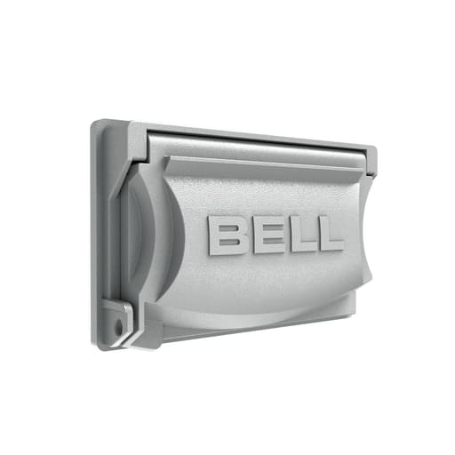 Taymac / Hubbell - Bell MX1250S 1-Gang Flip Weatherproof Cover, Vertical/Horizontal, 12-in-1, Gray