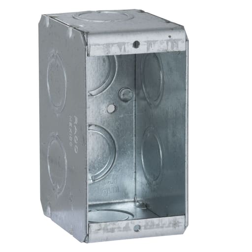 Raco Manufacturing - Raco 690 Masonry Box, 1 Device, Non-gangable, 2-1/2" Deep, 1/2" & 3/4" End Knockouts