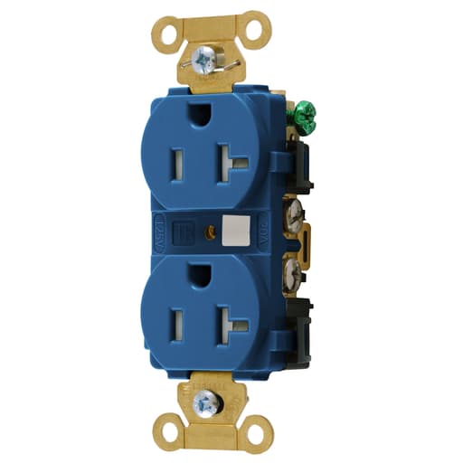Hubbell Wiring Device - Hubbell HBL5362BLTRDUP Receptacle, IND, TR, 20A/125V, 5-20R, BL