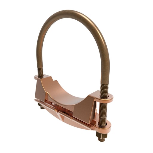 Burndy - Burndy GAR2029 Mechanical Grounding Connector, Cable to Rod or Pipe, 2/0 AWG (Sol) -250 kcmil, 3" Pipe, 3"-3-1/2" Rod, Bright Dipped
