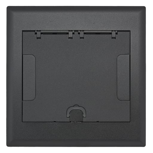 Hubbell Wiring Device - Hubbell 4GAFBCVRBKAFB CVR, 4G, FLUSH, BLACK POWDER