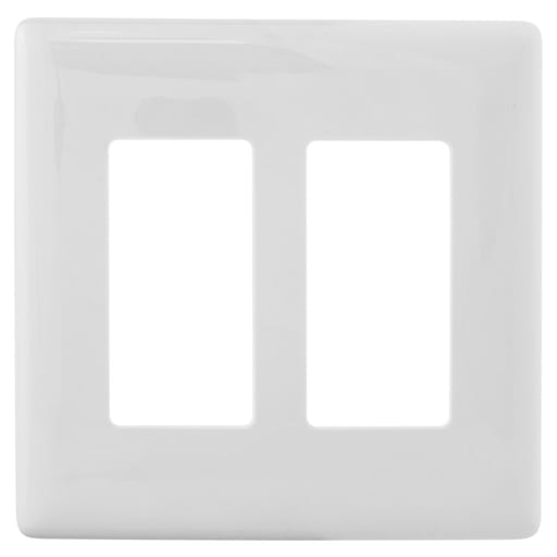 Hubbell Wiring Device - Hubbell NPS262W WALLPLATE 2G DEC SNAP-ON, WHITE