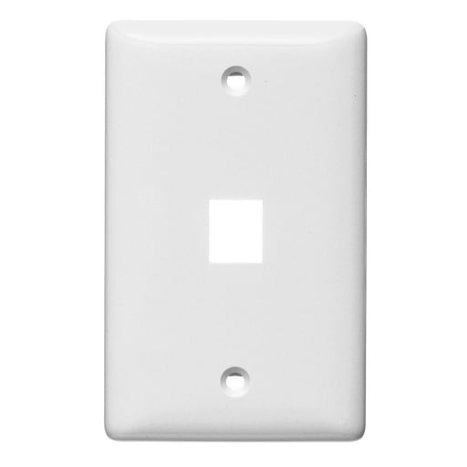 Hubbell Wiring Device - Hubbell NSP11W 1-Gang White Thermoplastic Standard 1-Port Data Communication Face Plate