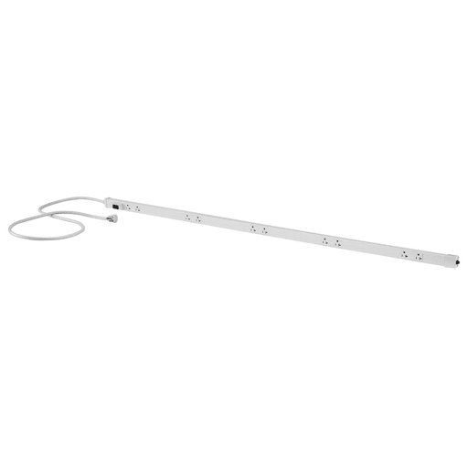 Hubbell Wiring Device - Hubbell PT205112W Raceway, PlugTrak, 20A 125V, 5' Length, 5 Duplex Receptacles, Single Circuit, White