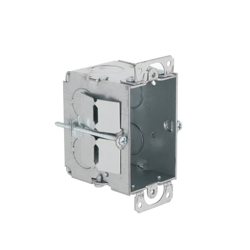Raco Manufacturing - Raco 506 3" x 2" Switch Box, Gangable, 2-1/2" Deep, Eight 1/2" KO's, Tigergrip, Old work, Plaster Ears