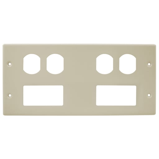 Hubbell Wiring Device - Hubbell HBL47472BBRRIV Raceway, PLT, 4G 2 DUP/STYL, HBL4750, IV
