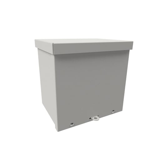 Wiegmann - Wiegmann RSC121206 12 x 12 x 6 Inch Gray Polyester Powder Painted Carbon Steel NEMA 1/3R Wall Mount Enclosure