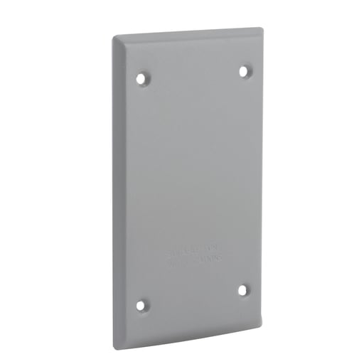 Raco Manufacturing - Bell 5174-0 1-Gang Weatherproof Cover, Vertical/Horizontal , Box Mount, Blank, Gray