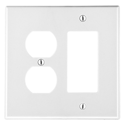 Hubbell Wiring Device - HWDK P826W WALLPLATE, 2-G, 1) DUP