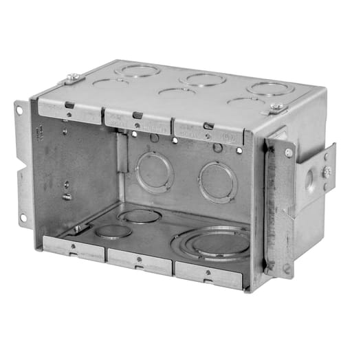 Hubbell Wiring Device - Hubbell HBL986 Wall Boxes, Data Box, Gangable, 3- Gang, 4" Depth, 2" KOs
