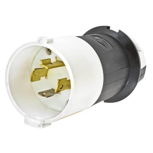 Hubbell Wiring Device - Hubbell HBL2411S Locking S/SHRD Plug, 20A 125/250V, L14-20P
