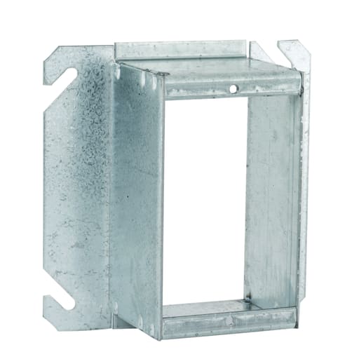 Raco Manufacturing - Raco 786 4" Steel Square Mud-Ring, For 1 Device, Raised 2", for tile