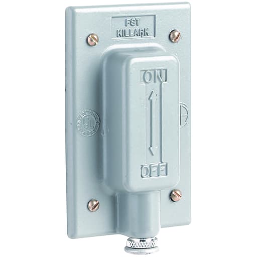 Killark - Killark FST FZ/FCL-GF/FST Series Fittings - Cast Device Covers - Single Gang with Gaskets Included - 1 Toggle Switch