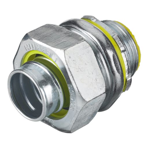 Hubbell Wiring Device - Hubbell H0501 1/2 Inch Male Threaded Insulated Straight Metallic Liquidtight Conduit Connector