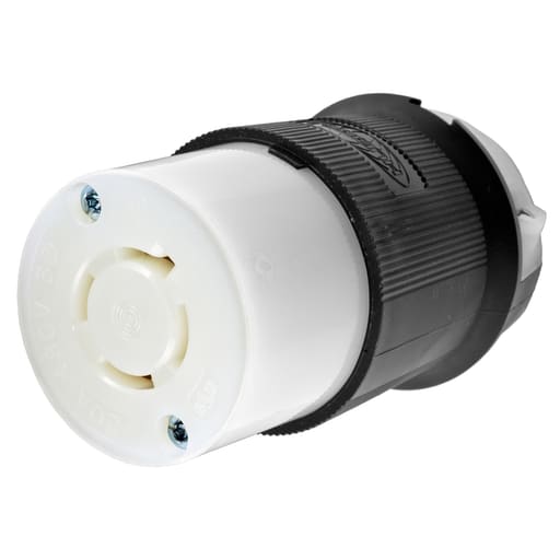 Hubbell Wiring Device - Hubbell HBL2433 20A 3Ph 480V AC Twist-Lock INSULGRIP Black Nylon Connector Body