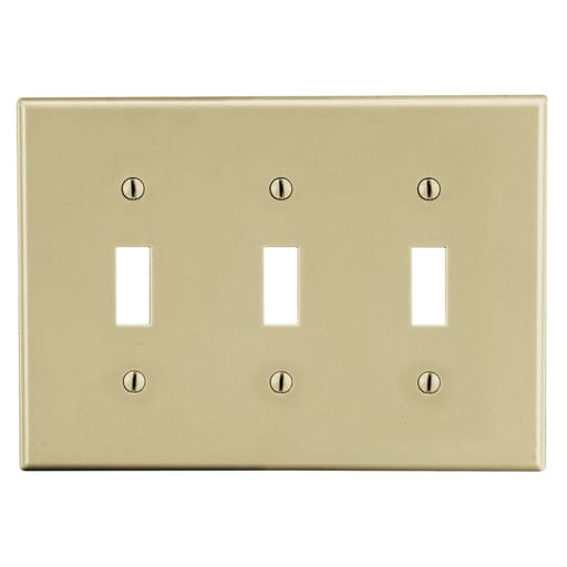 Hubbell Wiring Device - HWDK P3I WALLPLATE, 3-G, 3) TOG, IV