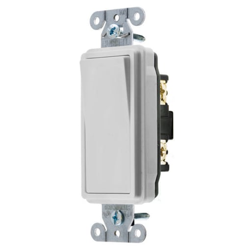 Hubbell Wiring Device - Hubbell DS420OW SWITCH, DECO SER, 4W, 20A 120/277V, OW