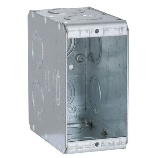 Raco Manufacturing - Raco 695 Masonry Box, 1 Device, Non-gangable, 3-1/2" Deep, 1/2" & 3/4" End Knockouts