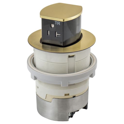 Hubbell Wiring Device - HPW RCT221BR 20A KIT KTCN CNTR RCPT