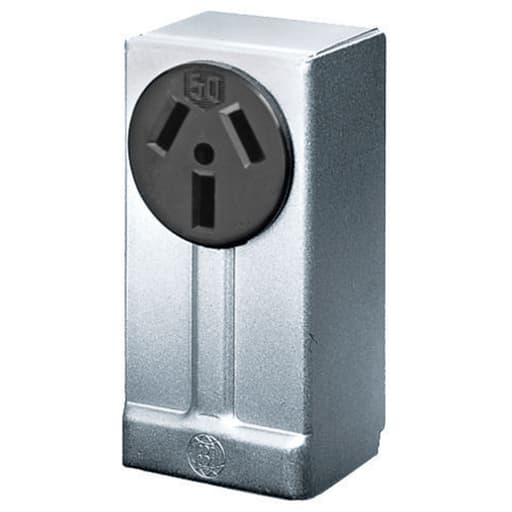 Hubbell Wiring Device - Hubbell HBL7940 Receptacle, SURF MT, 3P3W, 50A 125/250V, BK
