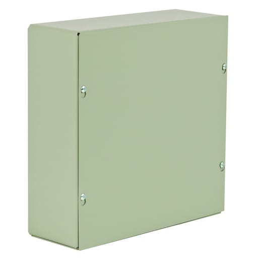 Wiegmann - Wiegmann SC181804NK 18 x 18 x 4 Inch Gray Steel NEMA 1 No Knockout Screw Cover Pull Box Enclosure