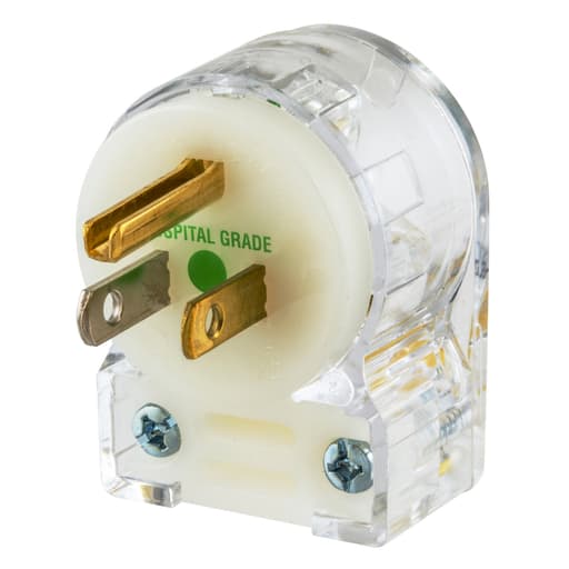 Hubbell Wiring Device - Hubbell HBL8215CAT 15 Amp 125 Volt 2-Pole 3-Wire NEMA 5-15P Straight Blade Angle Plug