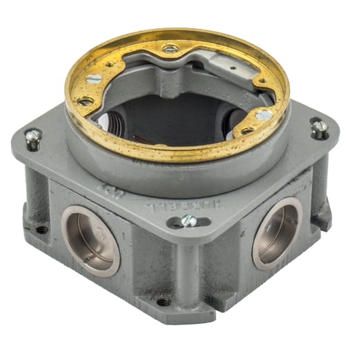 Hubbell Wiring Device - Hubbell B2536 33 In? Brass Cast Iron Round Floor Box