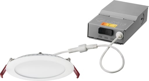 Lithonia Lighting - Lithonia WF6-LED-27K30K35K-90CRI-MW-M6 6" Wafer™ LED Recessed Downlight, Switchable 2700K/3000K/3500K, 90CRI, Matte White