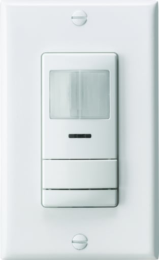 Sensor Switch - Lithonia Lighting WSX WH 120/277 VAC 1/4 Hp White 1-Gang Wall Switch Occupancy Sensor